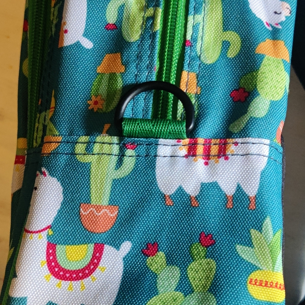 ⭐3 For $21⭐ Llama and Cactus Kids Backpack - Teal - Picture 9 of 10